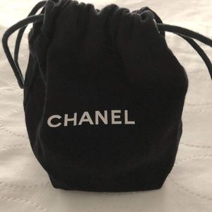 CHANEL soft fabric little tie string bag